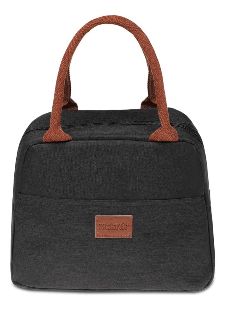 MahMir Insulated Lunch Bag for Men Women Kids with Strap Handles, Wide Open Easy to Clean Insulated Lunch Bag Box for Office Work School Picnic Travel, Leakproof Thermal Cooler Insulated Lunch - Image 2